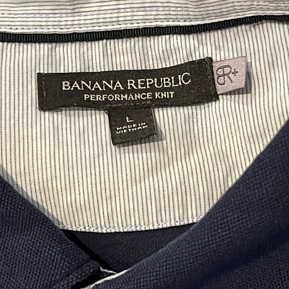 Banana Republic Performance Knit Polo Navy Size Large - Picture 3 of 8
